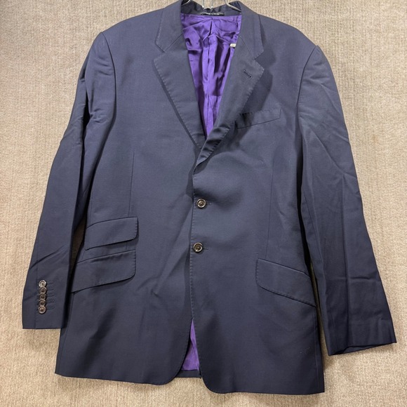 Paul Smith London Byard Blazer 40R Navy Wool Mohair Made in Italy
